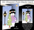 3D Shaped No-Hole Fold Back Christmas Card Mini Kit - Snowman Rio has an Xmas Tree
