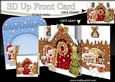 3D Up Front Card Kit - Livvy Bear at the Christmas Gingerbread House