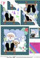 Christmas Santa is going Sledging Scallop Corner side stacker Topper