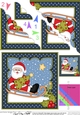 Christmas Santa is going Sledging Scallop Corner side stacker Topper