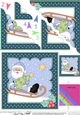 Christmas Santa is going Sledging Scallop Corner side stacker Topper