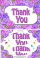 A5 THANK YOU Time for Roses Scallop Corners & Pyramage