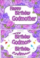 A5 Happy Birthday GODMOTHER Time for Roses Scallop Corners & Pyramage