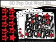 3D Happy Birthday BROTHER IN LAW Stars with Ages 30 to 100 Pop Out Word Card Kit