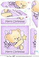 Cute Hunney Bear Rosie has a Christmas Star - Fan Pyramage Topper