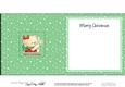 Cute Hunney Bear Rosie has a Christmas Star square landscape insert