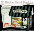 3D Shoppe Pop Up Rubber Band Card Kit - Farm Fresh Produce Farm Shop