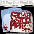 3D Pop Out Christmas Word Card Kit - SANTA STOP HERE with Santa