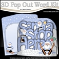 3D Pop Out Christmas Word Card Kit - SANTA STOP HERE with Santa