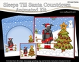 3D Animated Sleeps Till Santa Christmas Tree Countdown Card Kit - Little Scottie Dog Hamish