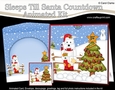 3D Animated Sleeps Till Santa Christmas Tree Countdown Card Kit - Little Westie Dog Jock