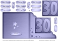 30th Metallic Age Cut and Fold Corner Card