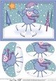 A5 Cute Christmas Poodle Dog Oval Pyramage Topper