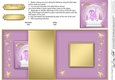 Cute Christmas Elephant has a Christmas Snowflake Snowglobe No-Hole Fold Back Card