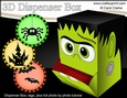 3D Fun Halloween Dispenser Box Mini Kit - Frankinstein