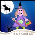 8 x 8 A Haunting we will Go Halloween Mini Kit with Scalloped Corners