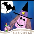 8 x 8 A Haunting we will Go Halloween Mini Kit with Scalloped Corners