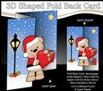 3D Shaped No-Hole Fold Back Christmas Card Mini Kit - Livvy Bear is in Love