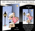 3D Shaped No-Hole Fold Back Christmas Card Mini Kit - Livvy Bear is in Love