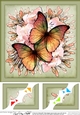8 x 8 Butterflies & Flowers Scalloped Corner Topper