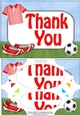 A5 THANK YOU Football Scallop Corners and Pyramage