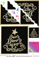 Merry Christmas Tree Scallop Corner side stacker Topper