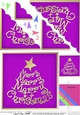 Merry Christmas Tree Scallop Corner side stacker Topper