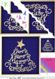 Merry Christmas Tree Scallop Corner side stacker Topper