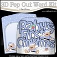 3D Pop Out Christmas Word Card Kit -BABYS FIRST CHRISTMAS with Austin Bear