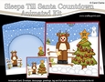 3D Animated Sleeps Till Santa Christmas Tree Countdown Card Kit - Fancy Dress Rudolph