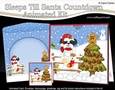 3D Animated Sleeps Till Santa Christmas Tree Countdown Card Kit - Little Shih Tzu Dog Bo