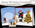 3D Animated Sleeps Till Santa Christmas Tree Countdown Card Kit - Little Shih Tzu Dog Duke