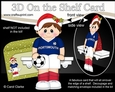 3D On the Shelf Card Kit - Little Christmas Footballer plays for Portsmouth