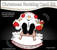 3D Shaped Rocking Christmas Card Mini Kit - Snowball Sam is having fun on his Sledge
