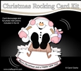 3D Shaped Rocking Christmas Card Mini Kit - Snowball Sam is having fun on his Sledge