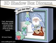 3D Christmas Diorama Shadow Box Card Mini Kit - Santa has a Sack of Presents