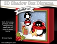3D Christmas Diorama Shadow Box Card Mini Kit - Cute Christmas Pip Penguin & Friends