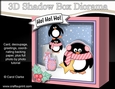 3D Christmas Diorama Shadow Box Card Mini Kit - Cute Christmas Pip Penguin & Friends