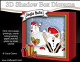 3D Christmas Diorama Shadow Box Card Mini Kit - OOps Snowball Sam goes Skiing