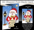 3D Shaped No-Hole Fold Back Christmas Card Mini Kit - Santa is Checking his List!