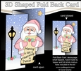 3D Shaped No-Hole Fold Back Christmas Card Mini Kit - Santa is Checking his List!