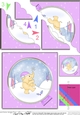 Cute Christmas Elephant has caught a Snowflake Scallop Corner Side Stacker Topper