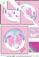 Cute Christmas Elephants have caught a Snowflake Scallop Corner Side Stacker Topper