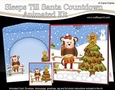 3D Animated Sleeps Till Santa Christmas Tree Countdown Card Kit - Little Monkey