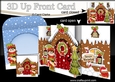 3D Up Front Card Kit - Little Elf is at the Christmas Gingerbread House