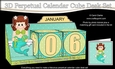 3D Everlasting Perpetual Calendar Desk Set Kit - Little Mermaid