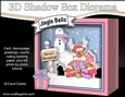 3D Christmas Diorama Shadow Box Card Mini Kit - Rudolph has lots of Presents
