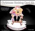 3D Shaped Rocking Christmas Card Mini Kit - Cute Little Labrador Dog is having fun on his Sledge