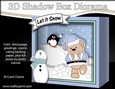 3D Christmas Diorama Shadow Box Card Mini Kit - Livvy Bear is having a Snowball Fight