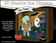 3D Halloween Diorama Shadow Box Card Mini Kit  - Zombie Scream